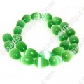 Cats Eye Teardrop Beads 11x15mm,Green
