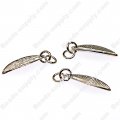 Charms,Leaf,alloy leaf with jump ring,glossy finishing